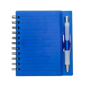 CADERNO PLÁSTICO C/ CANETA