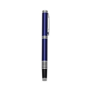 CANETA METAL ROLLER C/ DET PRATA E PRETO