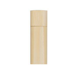PEN DRIVE BAMBU REDONDO 4 GB COM TAMPA